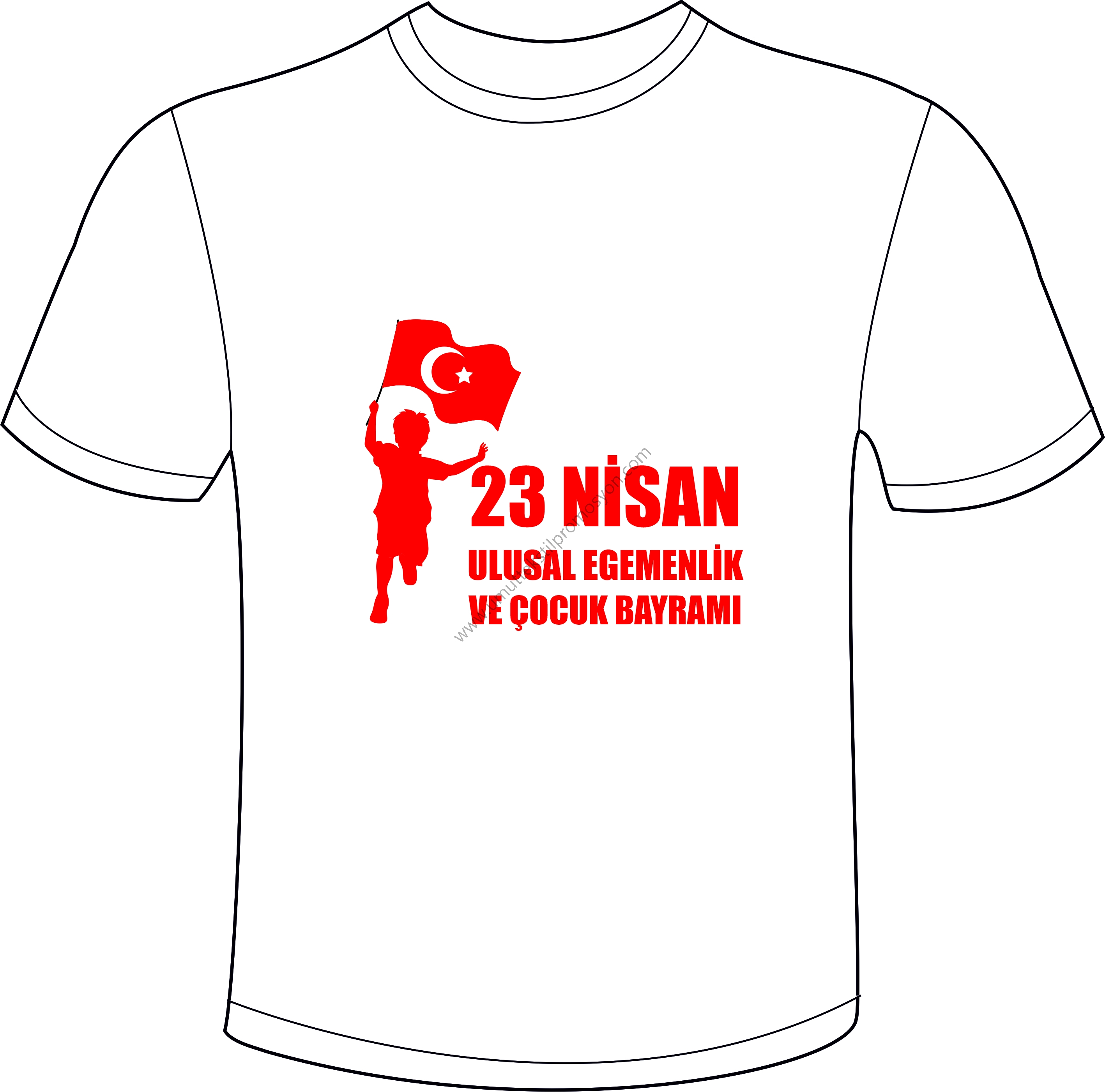 23 Nisan Baskılı Tişört Gaziantep