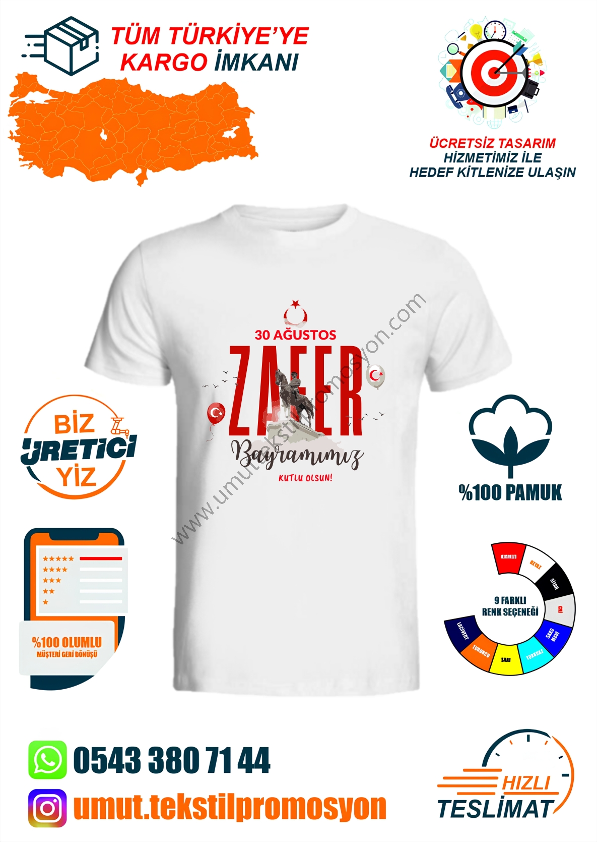 30 Ağustos Baskılı Tişört Adana