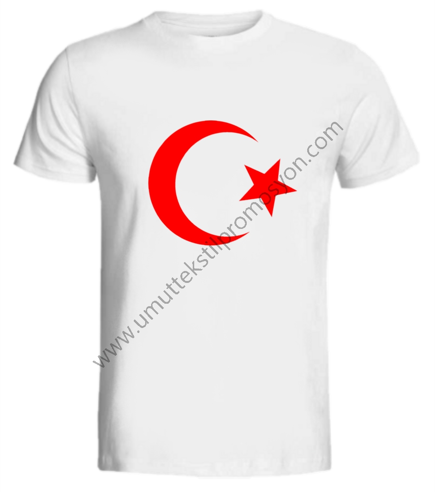 Antalya Ay Yıldız Baskılı Tişört
