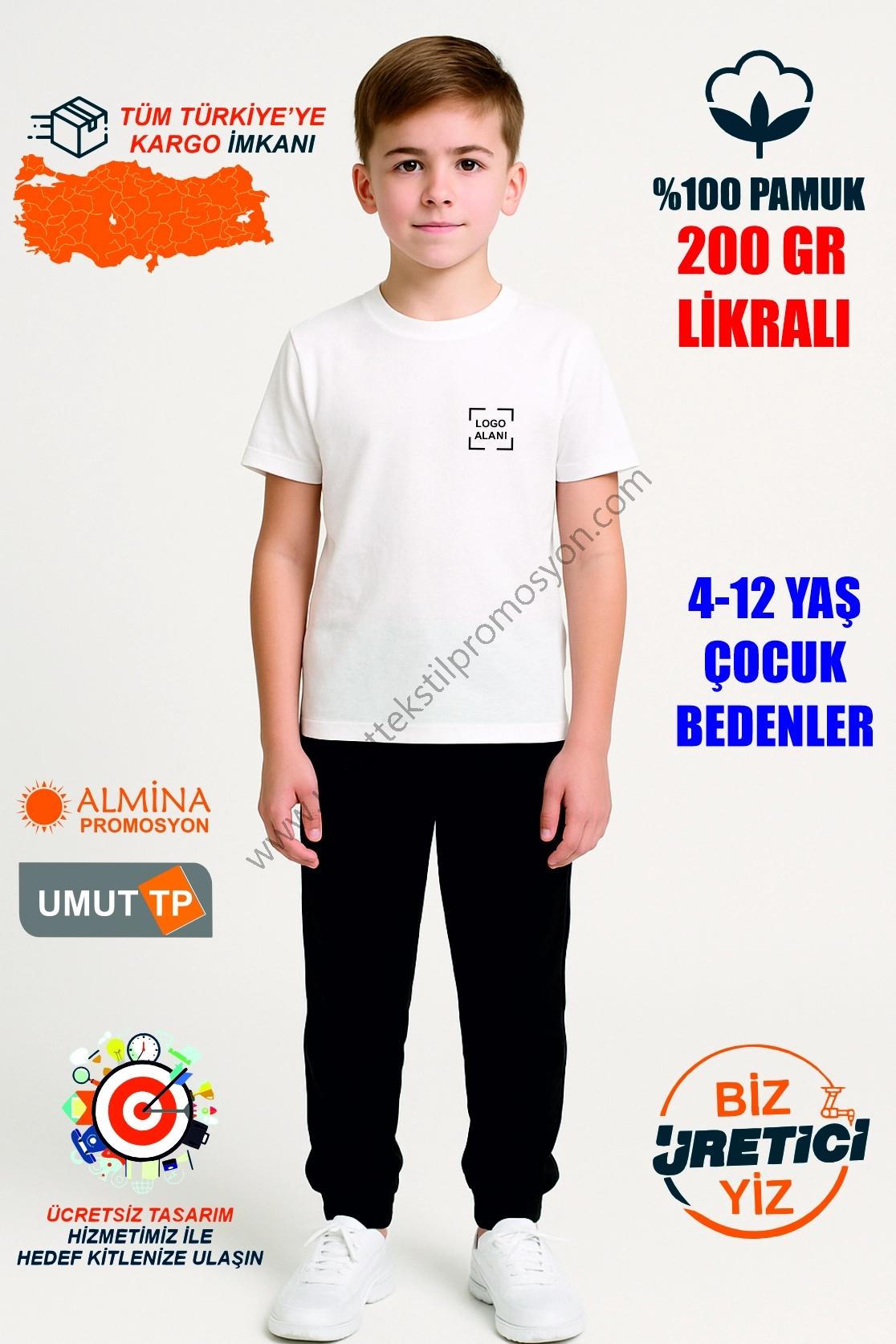 Beyaz Çocuk Tişört