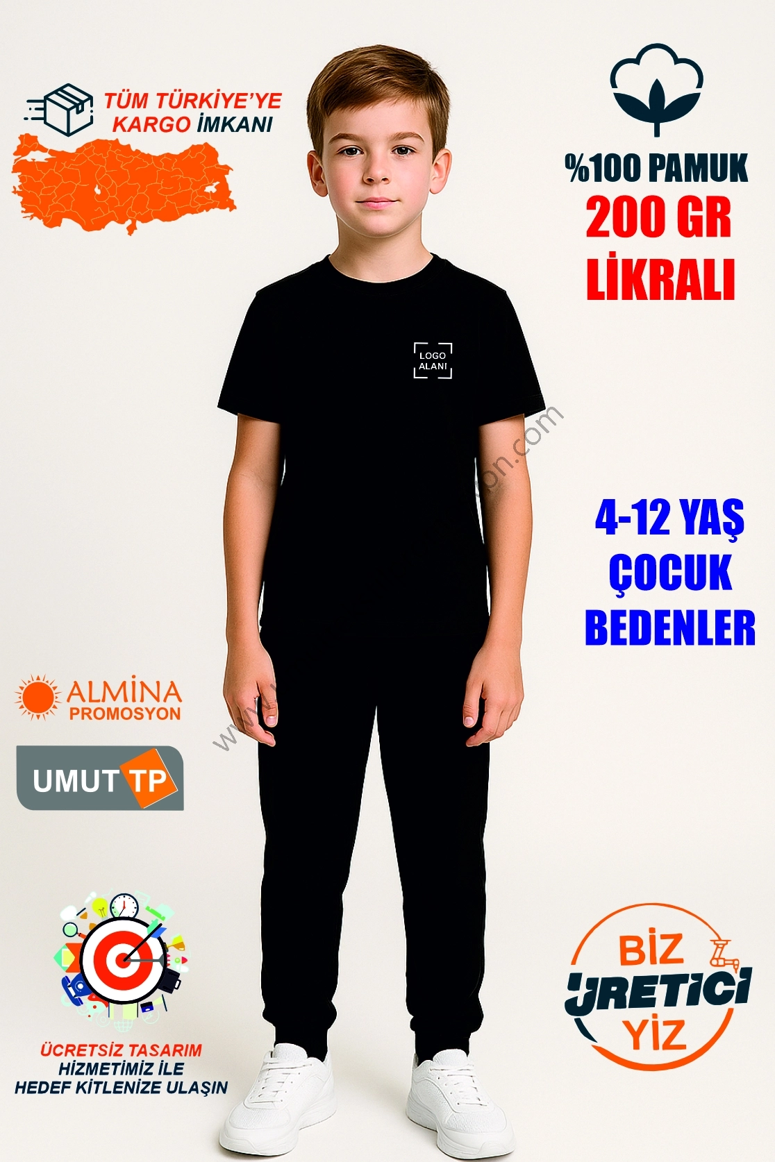 Siyah Çocuk Tişört