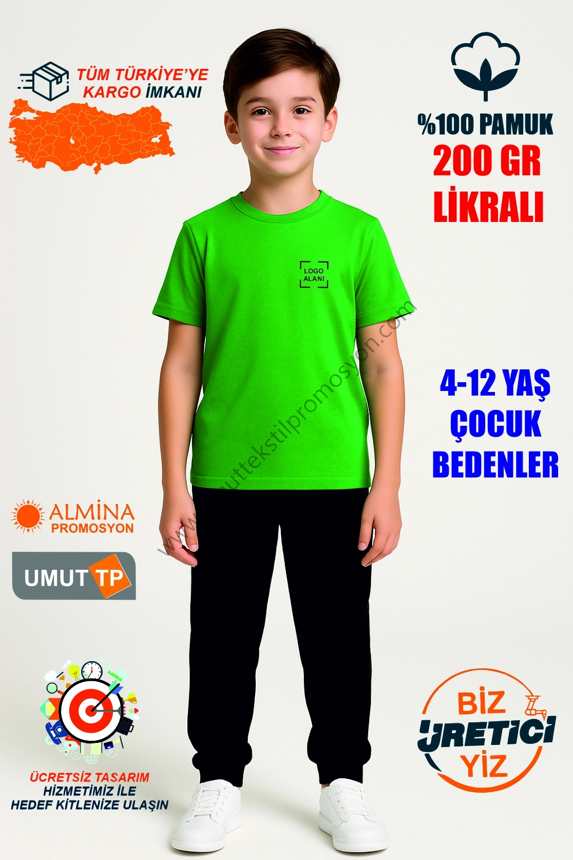 Yeşil Çocuk Tişört