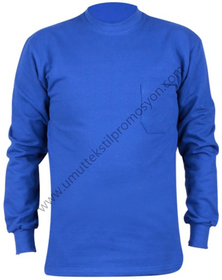 Promosyon Sweatshirt Saks Mavi