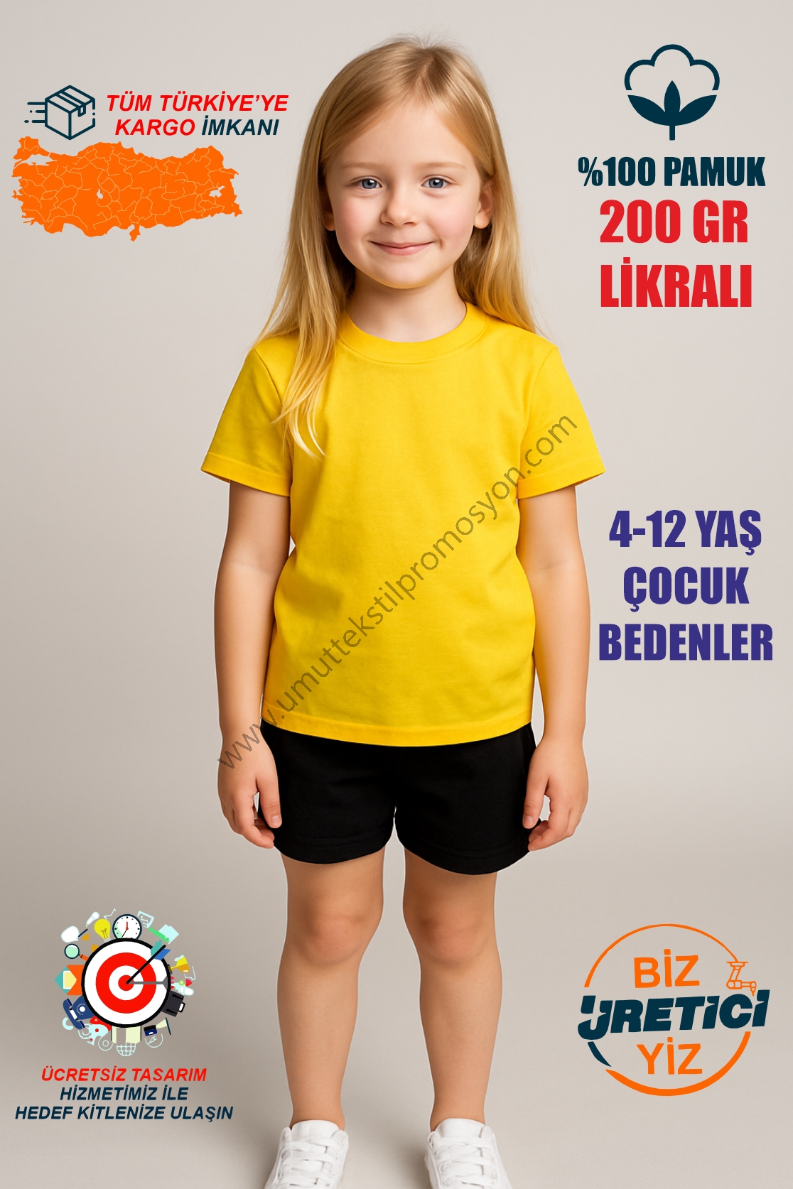 SARI ÇOCUK PENYE TİŞÖRT - YAZ OKULU