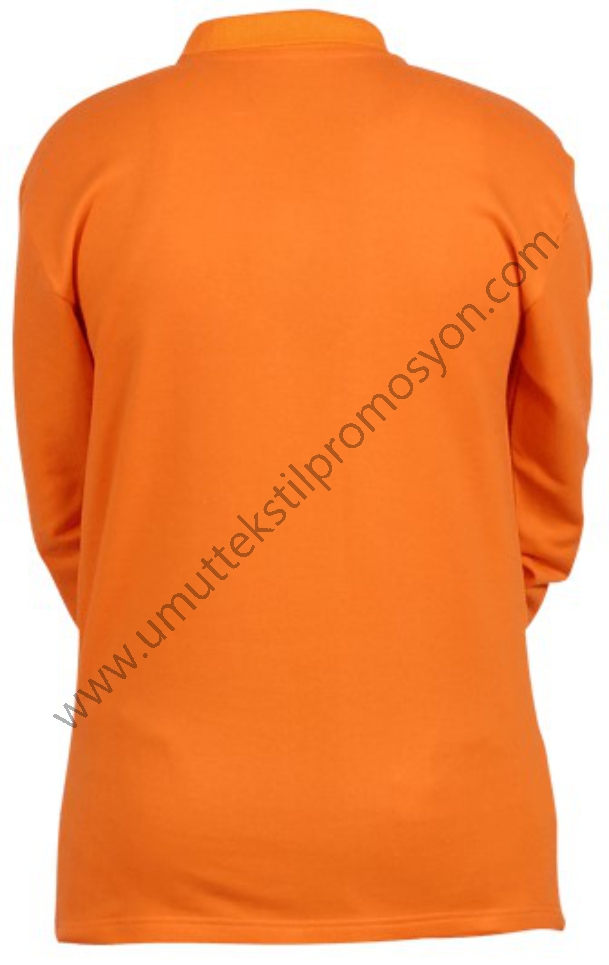 Promosyon Sweatshirt Polo Yaka Turuncu