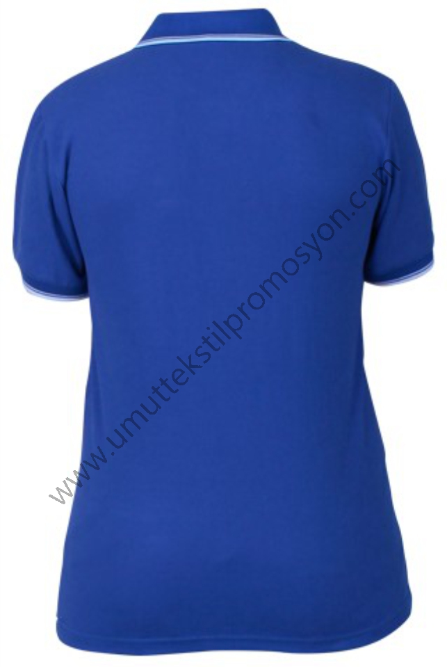 Promosyon Polo Tişört Mavi Ribanalı