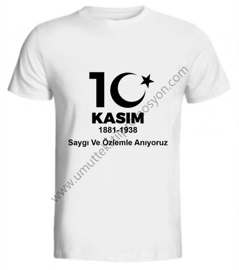 Ucuz 10 Kasım Baskılı Tişört