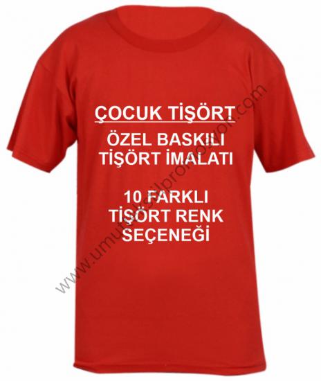 Toptan Kırmızı Çocuk Tişört