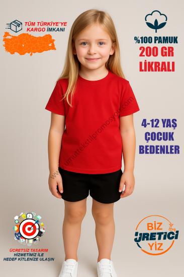 Kırmızı Çocuk Yaz Okulu Antreman Tişörtü