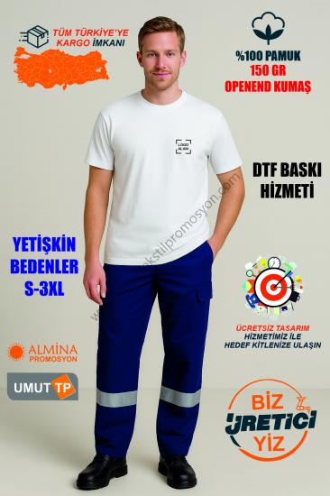 Toptan Personel %100 Pamuk Beyaz Tişört