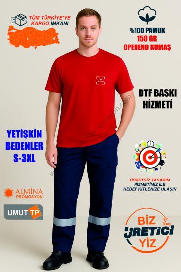 Toptan Personel %100 Pamuk Kırmızı Tişört