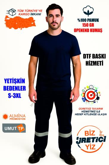 Toptan Personel %100 Pamuk Lacivert Tişört