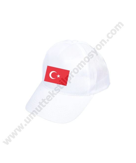 Türk Bayrağı Baskılı Şapka