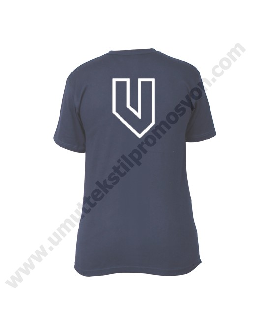 Toptan V Yaka Tisort Imalat Baskili T Shirt